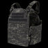 The Condor Cyclone RS Plate Carrier in MultiCam Black features MOLLE webbing, adjustable shoulder straps, hook-and-loop panels, and clip closures.