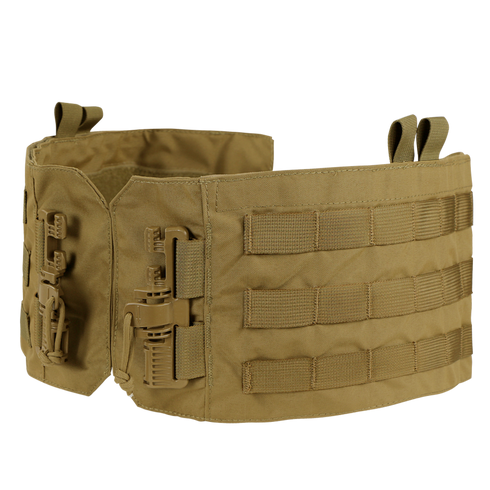 The Condor Cyclone RS Plate Carrier in MultiCam features MOLLE webbing and buckle closures, displayed against a plain background.