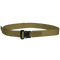The Condor Hybrid EDC Belt is a tan tactical nylon belt with a black metal buckle, designed for law enforcement and first responders, shown against a white background.