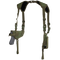 The Condor Universal Shoulder Holster features adjustable straps, a holster for a handgun on one side, and a pouch on the other.