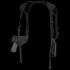 The Condor Universal Shoulder Holster features adjustable straps, a pistol holster, and an extra pouch on the opposite side, designed for concealed carry.