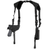 The Condor Universal Shoulder Holster features adjustable straps, a pistol holster, and an extra pouch on the opposite side, designed for concealed carry.
