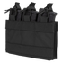 The Condor M4 Mag Insert in black securely holds three rifle magazines with bungee cord retention and is designed for easy attachment to gear or vests.