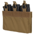 Condor M4 Mag Insert in tan holds three black rifle magazines, each secured by fabric retention straps with pull tabs.