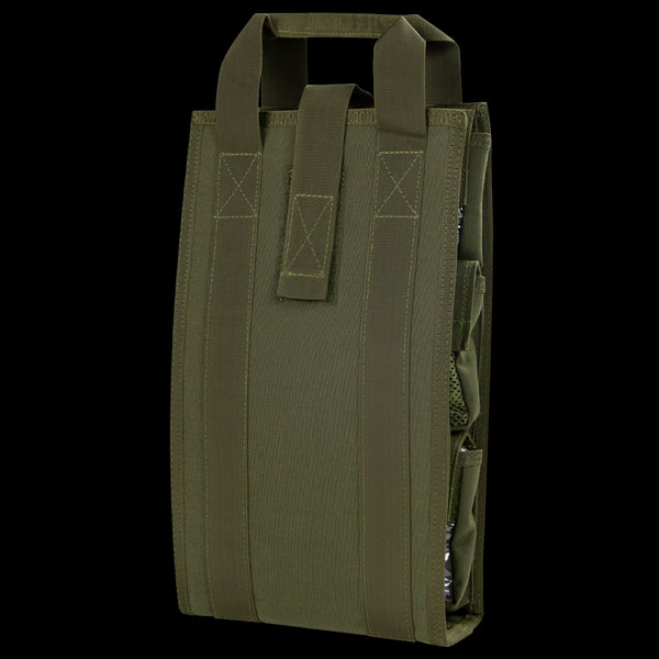 The Condor Pack Insert is a green tactical nylon pouch with two large vertical straps and a top handle, designed for Military or EDC use and easy attachment to gear or equipment.