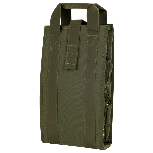 The Condor Pack Insert is a green tactical nylon pouch with two large vertical straps and a top handle, designed for Military or EDC use and easy attachment to gear or equipment.