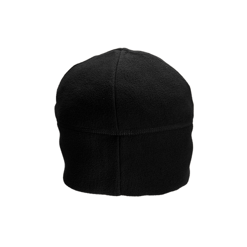 The Condor Watch Cap, a plain black fleece beanie, is displayed from the back against a white background.