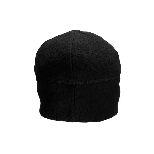 The Condor Watch Cap, a plain black fleece beanie, is displayed from the back against a white background.