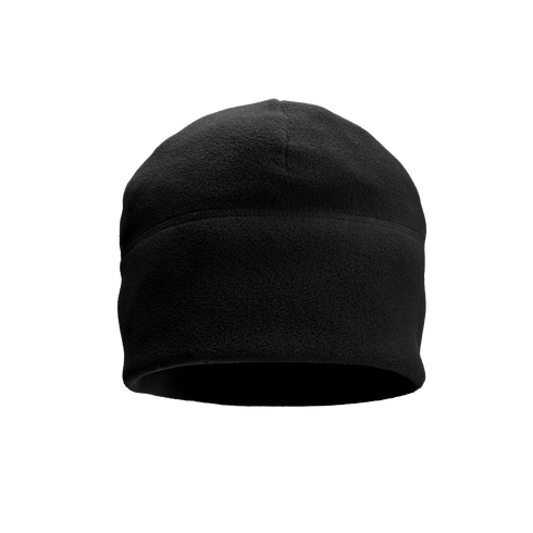 The Condor Watch Cap, a plain black fleece beanie hat, is displayed against a white background.