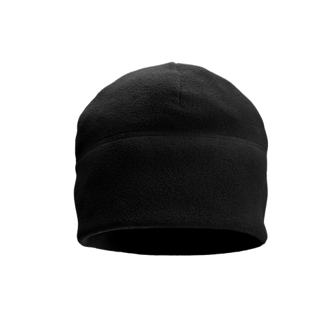 The Condor Watch Cap, a plain black fleece beanie hat, is displayed against a white background.