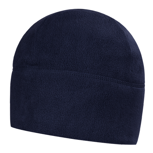The Condor Watch Cap, a plain navy blue fleece beanie, is perfect for bushcraft adventures or keeping warm at the shooting range and is displayed against a white background.