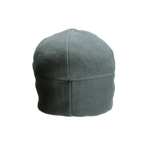 A Condor Watch Cap in gray fleece is shown from the back, highlighting its seams and soft texture against a plain white background.
