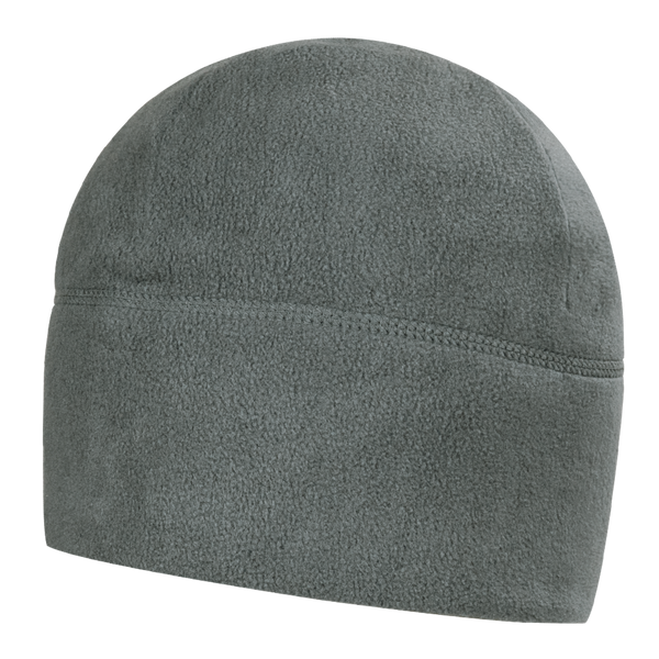 The Condor Watch Cap is a plain grey fleece beanie with simple seam detailing, ideal for bushcraft or EDC, displayed on a white background.
