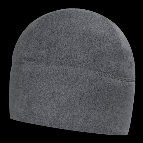 The Condor Watch Cap is a grey fleece beanie hat with visible stitching near the crown for EDC use, pictured against a white background.
