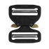 The Austrialpin Cobra Buckle - Pro Style features a black metal body with silver bars, brass release clips, and engraved branding, making it perfect for law enforcement or bushcraft applications.