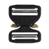 The Austrialpin Cobra Buckle - Pro Style features a black metal body with silver bars, brass release clips, and engraved branding, making it perfect for law enforcement or bushcraft applications.