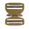 The Austrialpin Cobra Buckle - Pro Style in tan features quick-release metal locking bars, engraved instructions, and branded surface—ideal for Law Enforcement, Military use, or the shooting range.