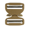 The Austrialpin Cobra Buckle - Pro Style in tan features quick-release metal locking bars, engraved instructions, and branded surface—ideal for Law Enforcement, Military use, or the shooting range.