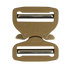 The Austrialpin Cobra Buckle - Pro Style in tan features quick-release metal locking bars, engraved instructions, and branded surface—ideal for Law Enforcement, Military use, or the shooting range.