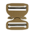 The Austrialpin Cobra Buckle - Pro Style in tan features quick-release metal locking bars, engraved instructions, and branded surface—ideal for Law Enforcement, Military use, or the shooting range.