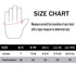 Condor Shooter Glove hand size chart: measure around your knuckles to find sizes from 7 (18 cm) to 11 (30 cm), listed in both inches and centimeters.