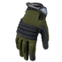 The Condor Stryker Padded Knuckle Glove in olive green features black padded knuckles and an adjustable wrist strap—perfect for military or law enforcement professionals needing durable protection.