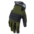The Condor Stryker Padded Knuckle Glove in olive green features black padded knuckles and an adjustable wrist strap—perfect for military or law enforcement professionals needing durable protection.