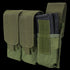 The Condor Triple M4 Mag Pouch in Scorpion OCP securely holds three rifle magazines with Velcro flap closures and durable fabric, perfect for military or first responder use.