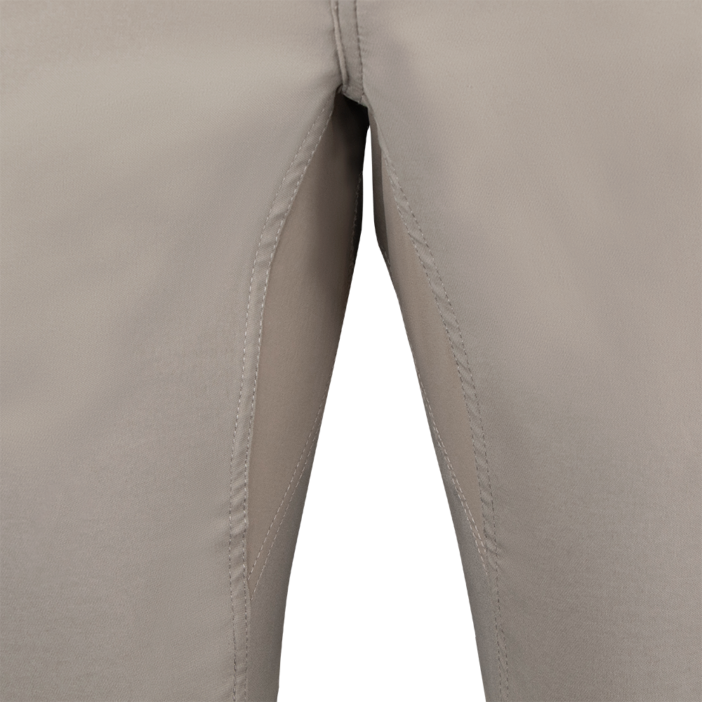 Close-up of Condor Patrol ADF Pants in beige, featuring a visible seam and long vertical side pocket opening—ideal for military or first responder uniforms.