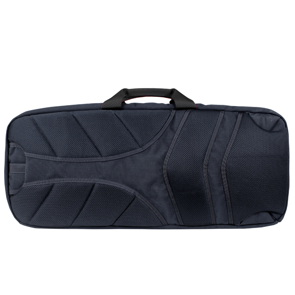 The Condor 27 Dispatch Take Down Case is a black rectangular soft case with a handle, curved stitching, and textured fabric—perfect for first responder gear or shooting range essentials.