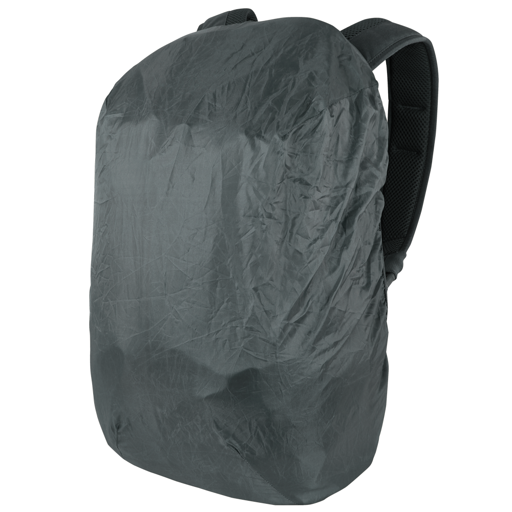 The Condor Elite Fail Safe Urban Backpack Gen II 18L by Condor, featuring a fitted waterproof cover for first responders, is shown in gray at a slight angle against a white background.