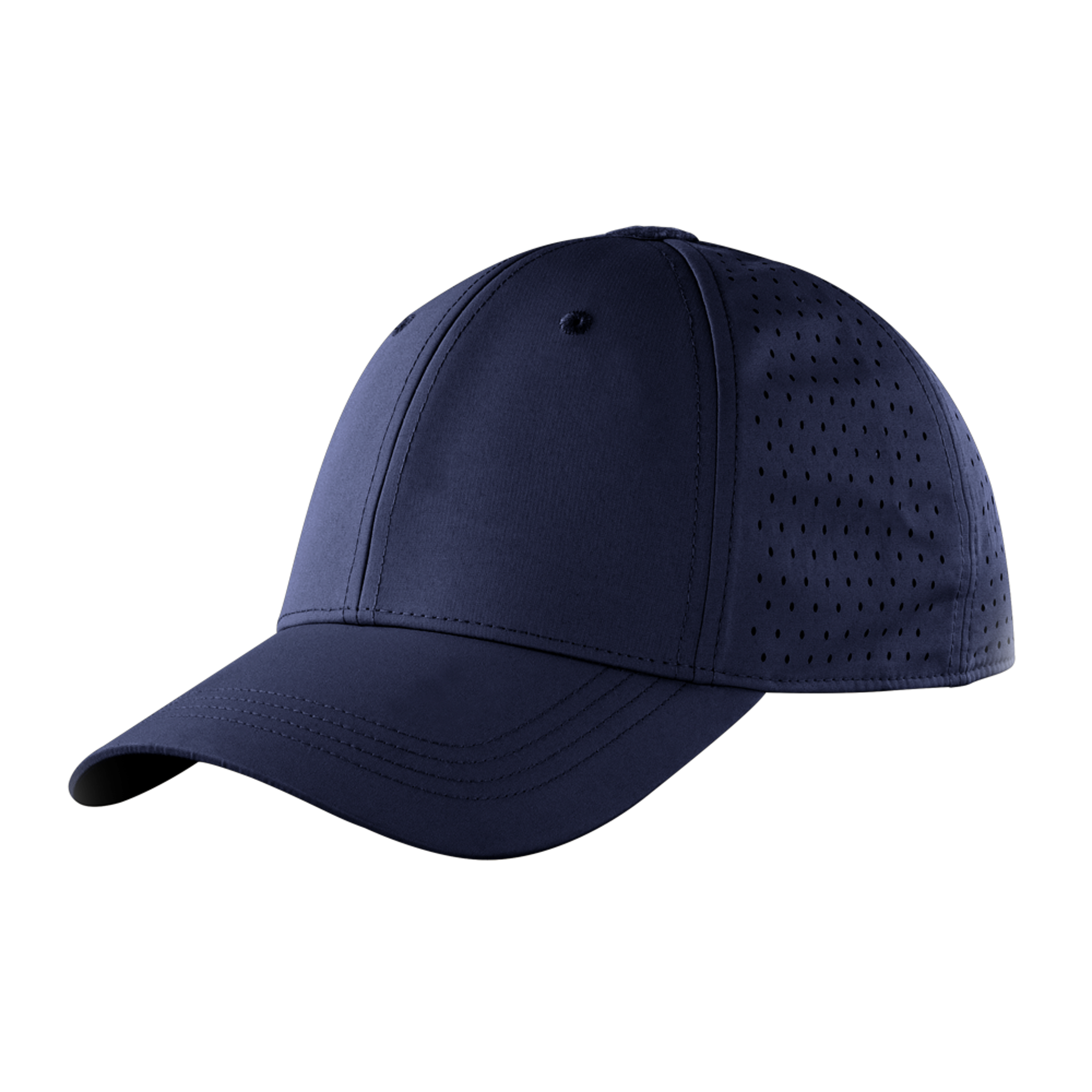 The Condor HydroFit Team Mesh Cap in navy features a curved brim and perforated side panels, displayed on a plain white background.