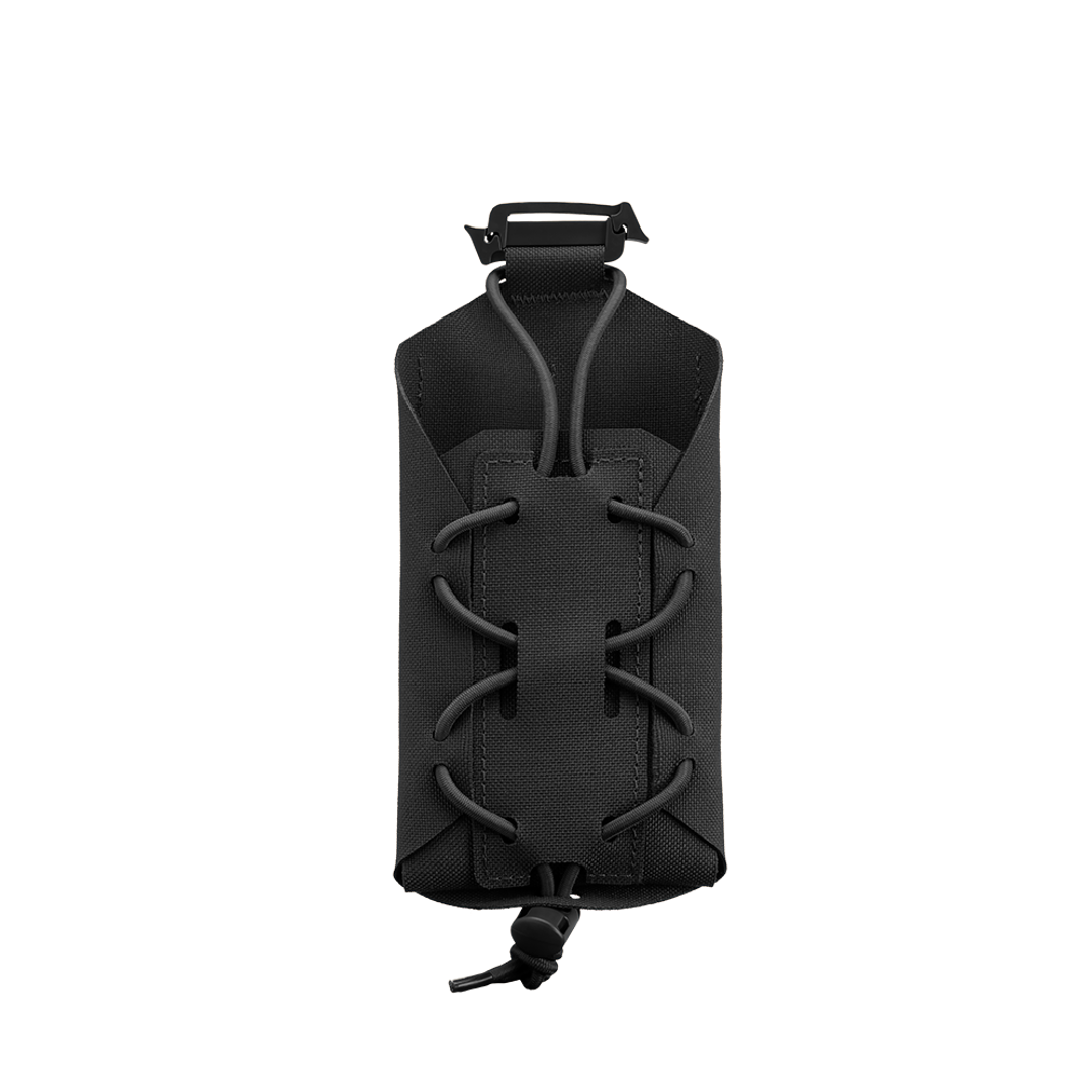 The Condor LACE Phone Pouch features a drawstring bungee cord closure and a top clip, making it easy to attach to your gear or belt.