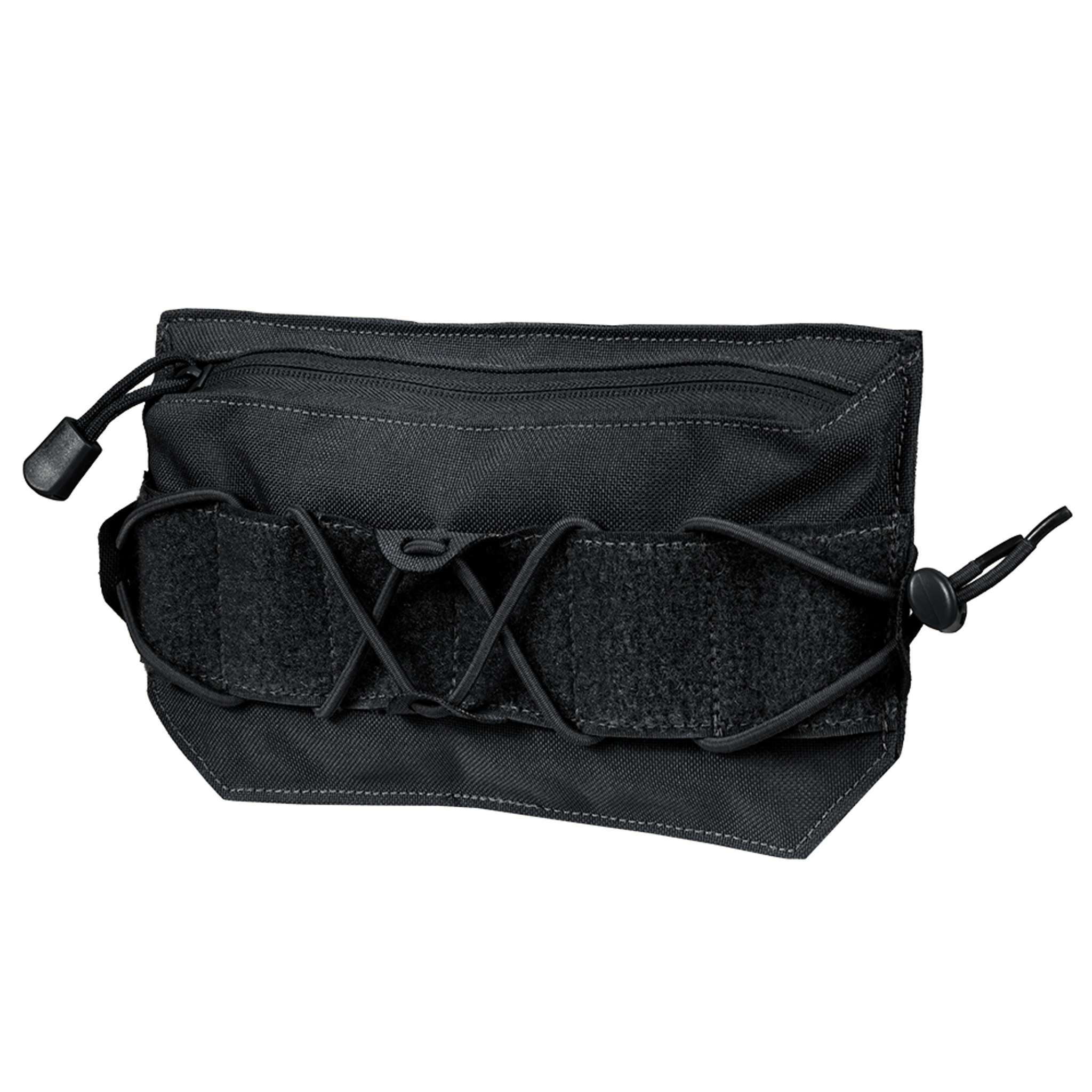 Condor VA Admin Pouch features a black zippered design with an elastic bungee cord and Velcro panel on the front, displayed against a white background.