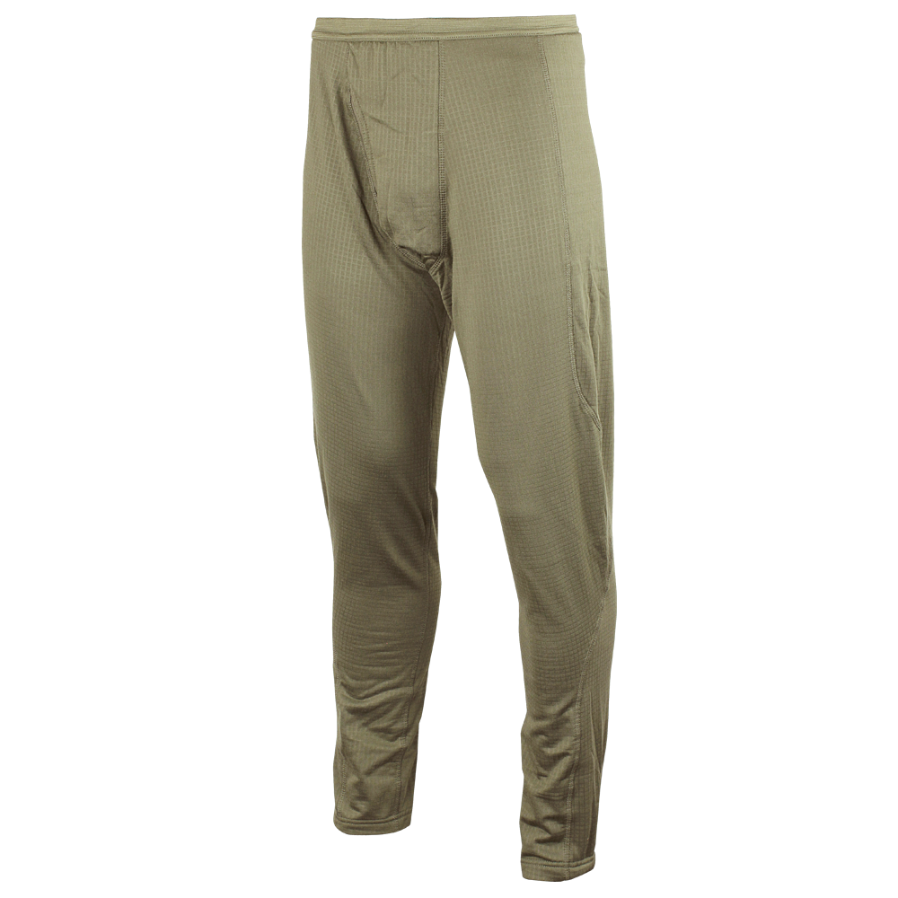 The Condor Base II Mid-Weight Drawer is a light brown, full-length thermal pant with an elastic waistband, perfect for bushcraft activities, shown against a plain background.