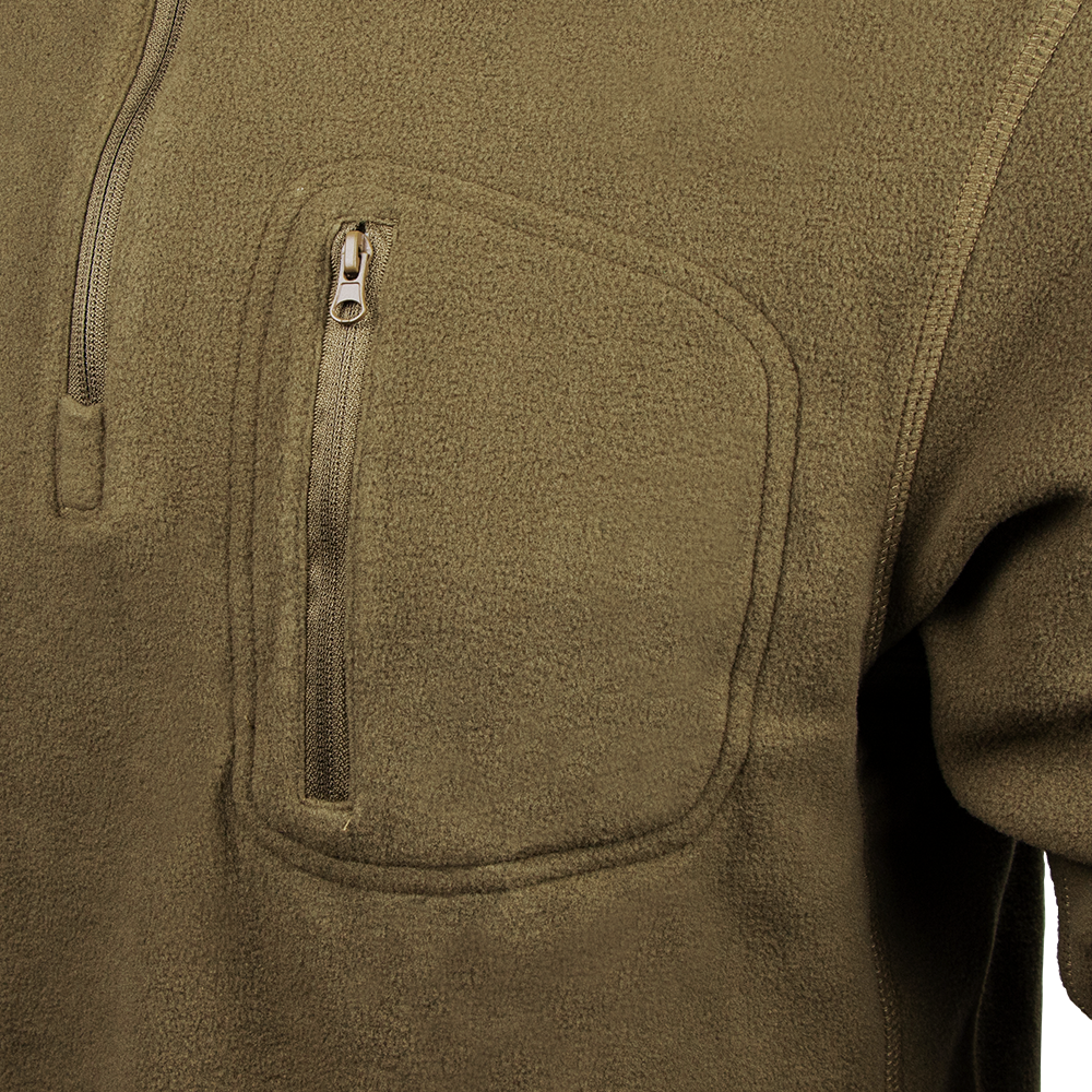 Quarter Zip Pullover Chest Pocket 