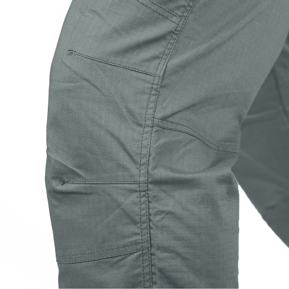 Close-up of Condor Stealth Operator Pants, featuring reinforced stitching and multiple seams at the knees, designed for law enforcement.