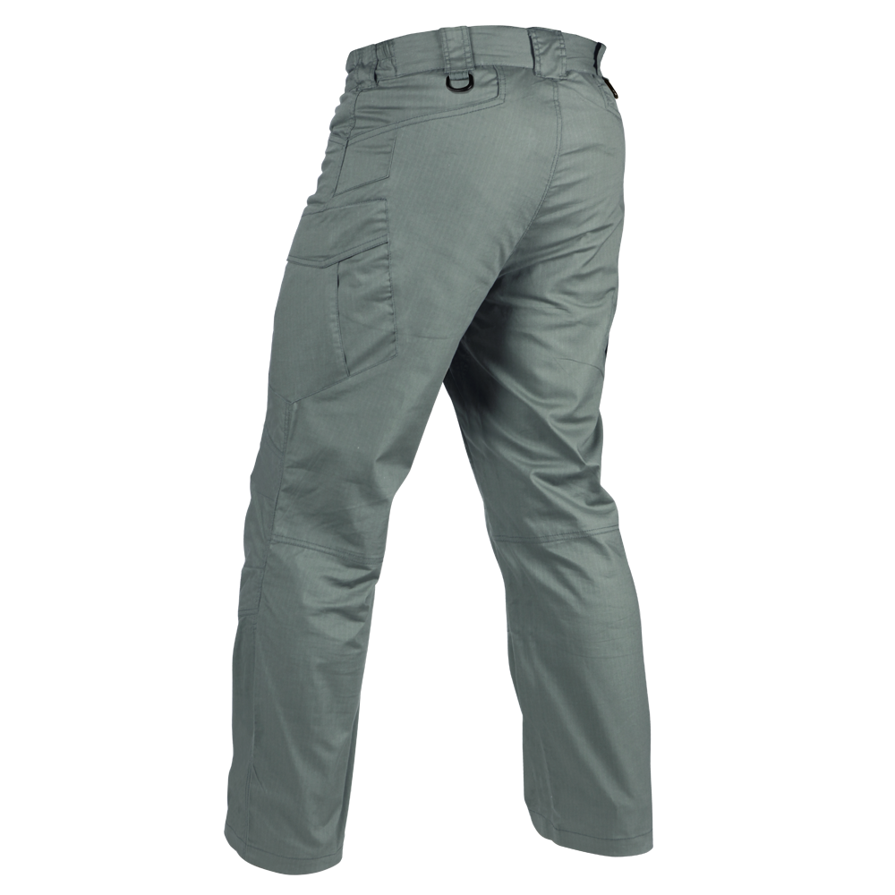 A person is seen from the back wearing Condor Stealth Operator Pants in gray, designed for EDC use with side pockets and reinforced stitching.