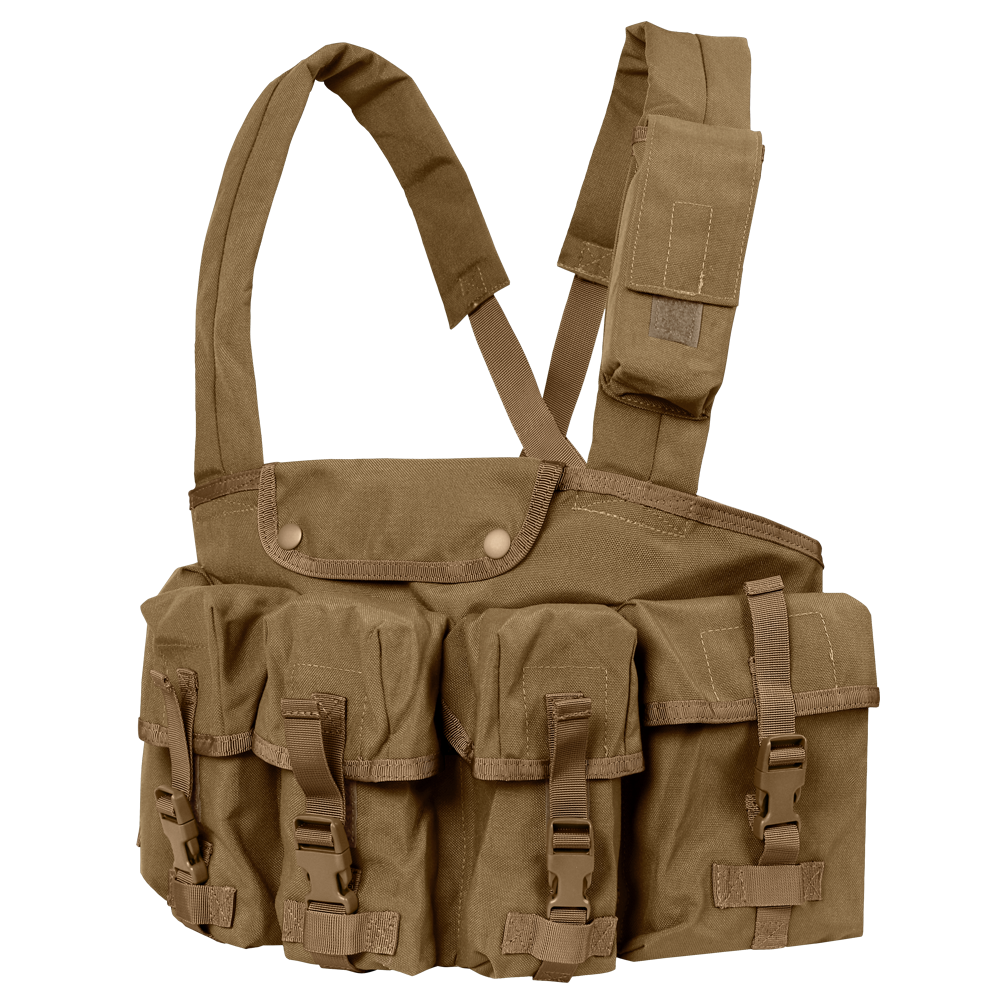 7 Pocket Chest Rig in Coyote Brown