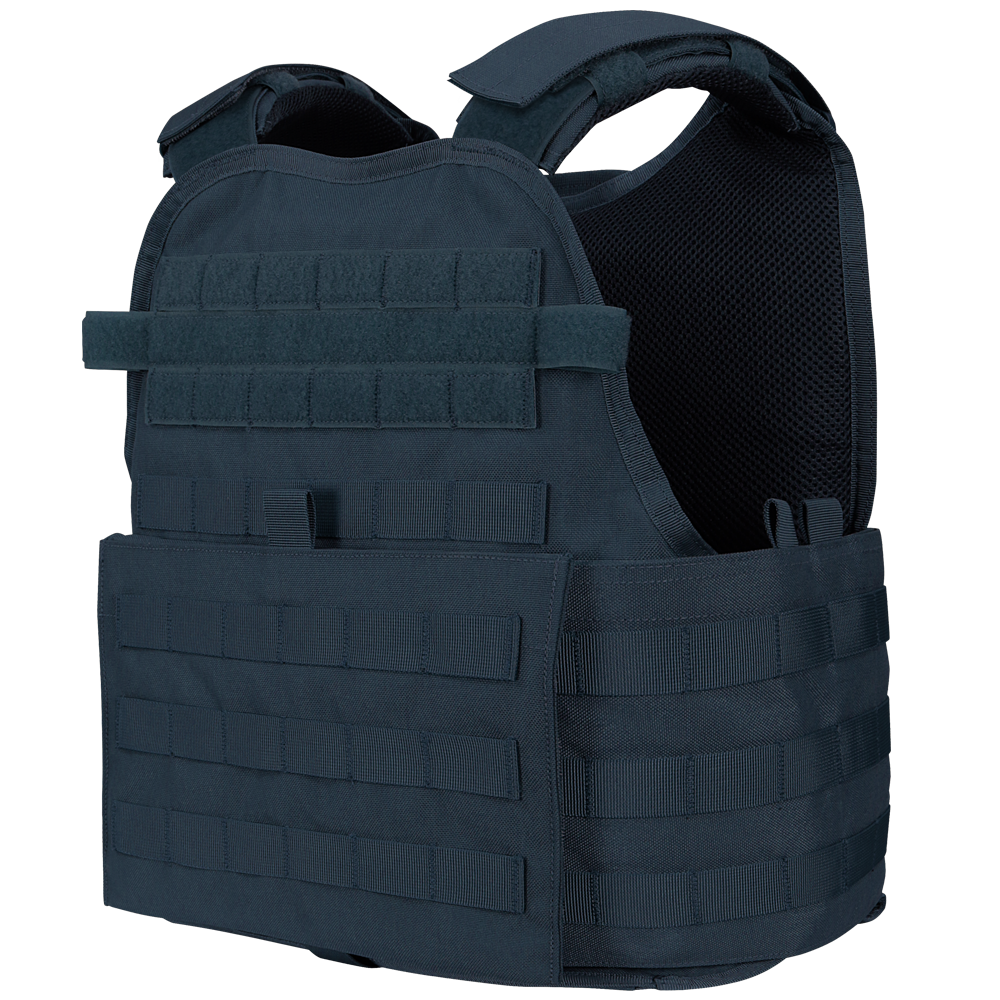 The Condor Modular Operator Plate Carrier Gen II is a black tactical vest with adjustable shoulder straps and multiple gear attachment points, shown on a white background.