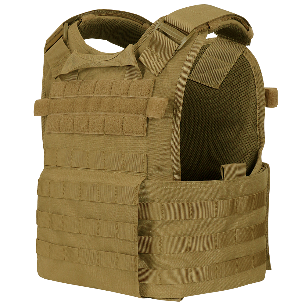 Condor Modular Operator Plate Carrier Gen II in MultiCam with MOLLE webbing and hook-and-loop panels, perfect for military or range use.