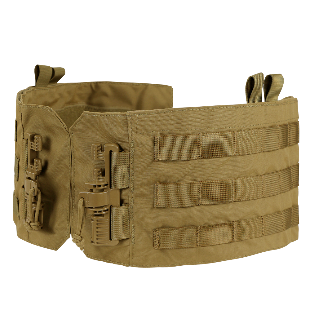 The Condor Cyclone RS Plate Carrier in MultiCam Black features MOLLE webbing and quick-release buckles, designed for secure gear carry—ideal for EDC or the shooting range.