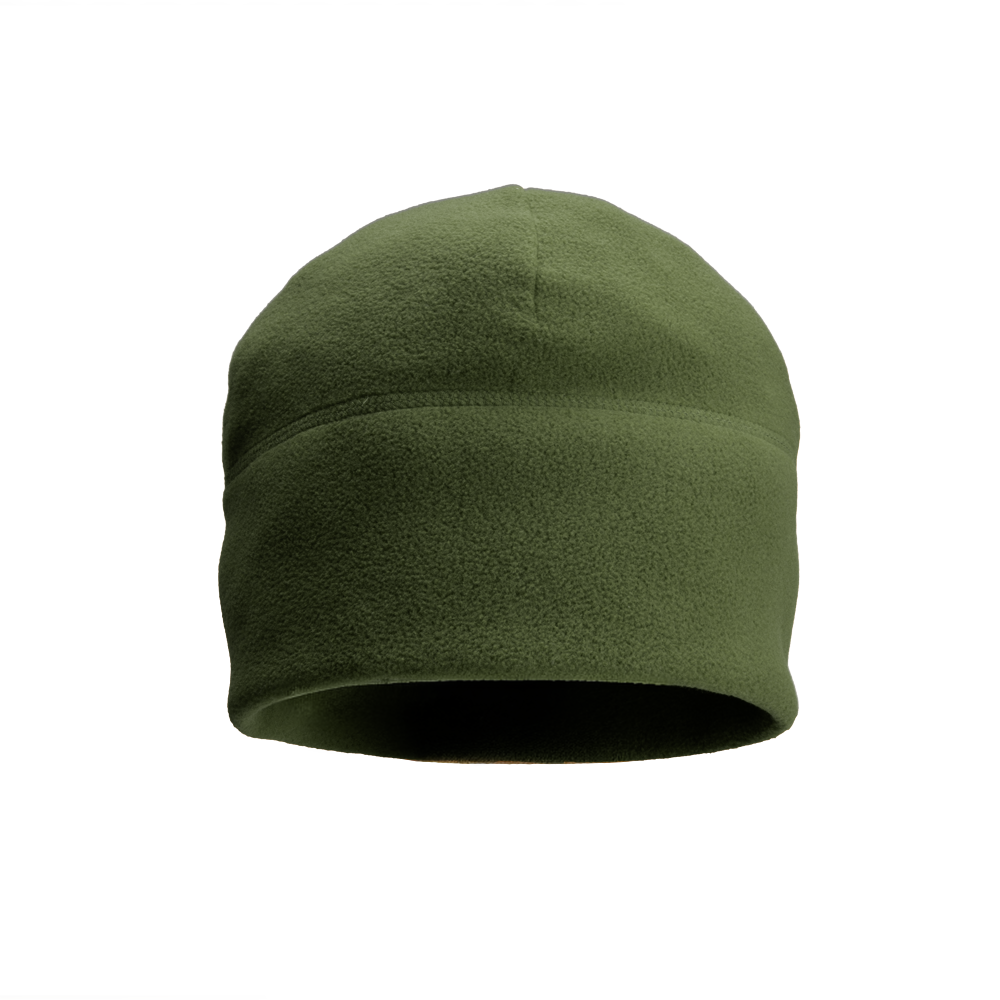 The Condor Watch Cap is a plain olive green fleece beanie hat shown against a white background.