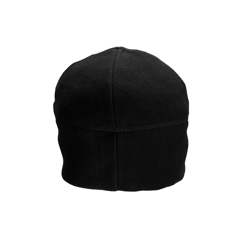The Condor Watch Cap, a plain black fleece beanie, is displayed from the back against a white background.