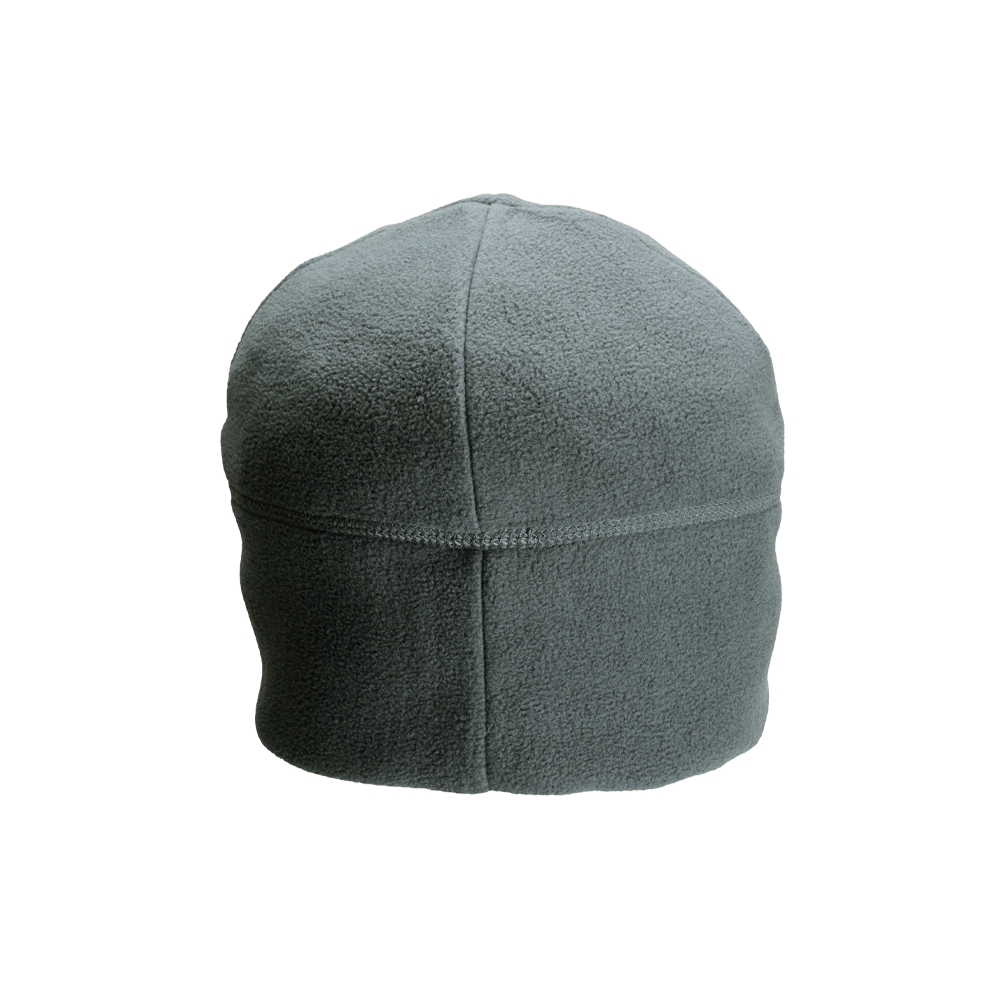 A Condor Watch Cap in gray fleece is shown from the back, highlighting its seams and soft texture against a plain white background.
