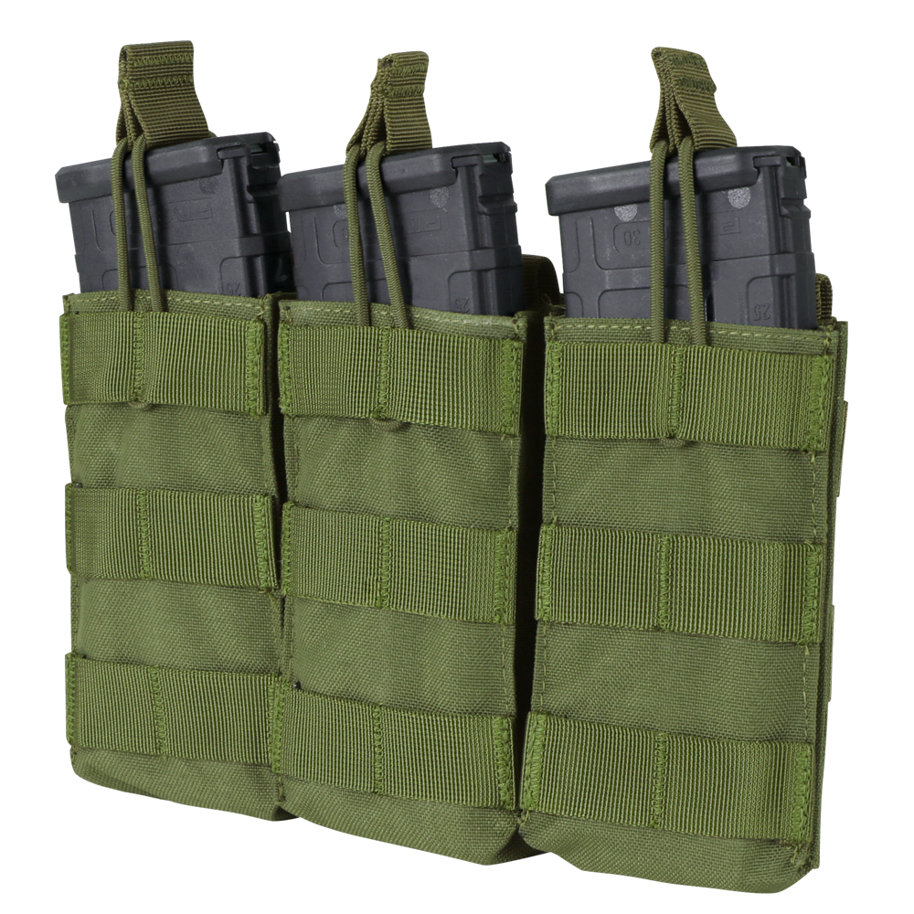 Condor Outdoor Triple M4/M16 Open-Top Mag Pouch Olive Drab Green